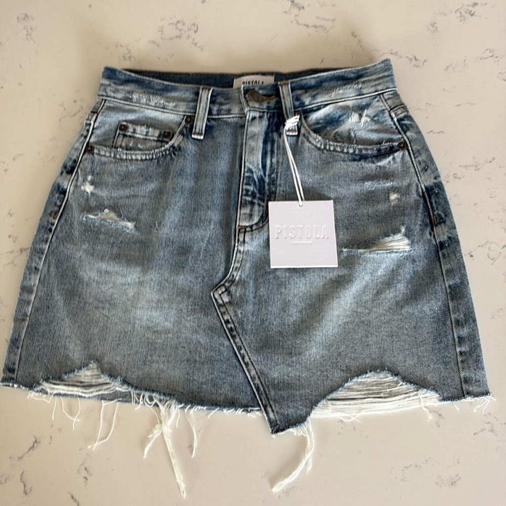 PISTOLA Rumi Denim Skirt in Heist NEW